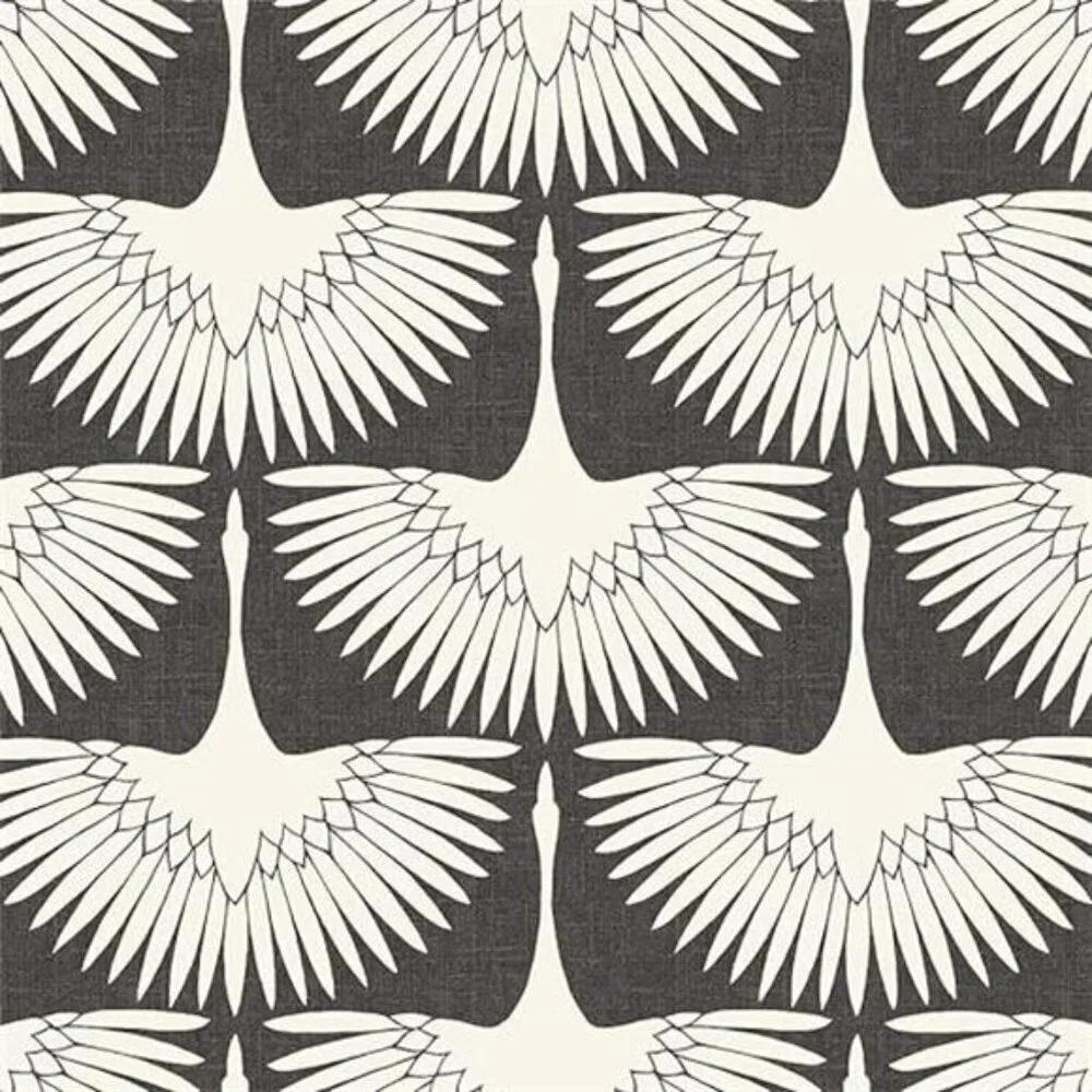 Gorder Storm Gray Feather Flock Removable Peel & Stick Wallpaper,20.5 inX16.5ft